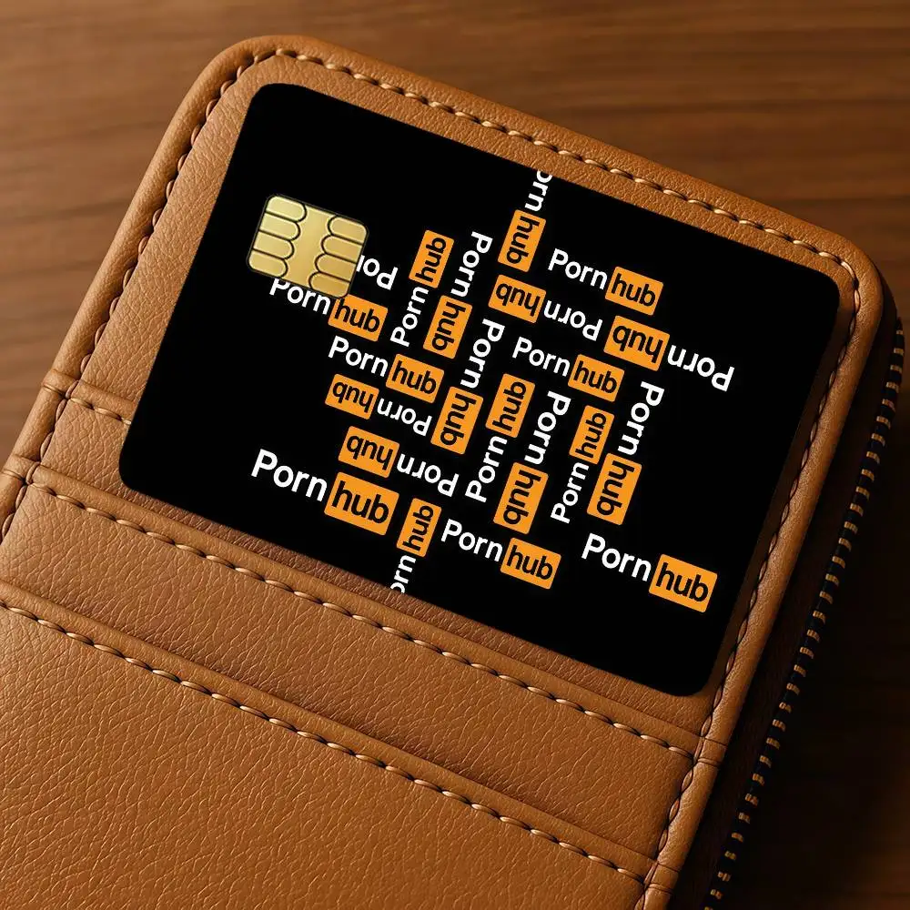 بطاقة الائتمان P-Pornhub-S 4 قطع ملصقات مقاومة للماء مضادة للخدش لحماية ديكور الخصم البنك ومترو الأنفاق