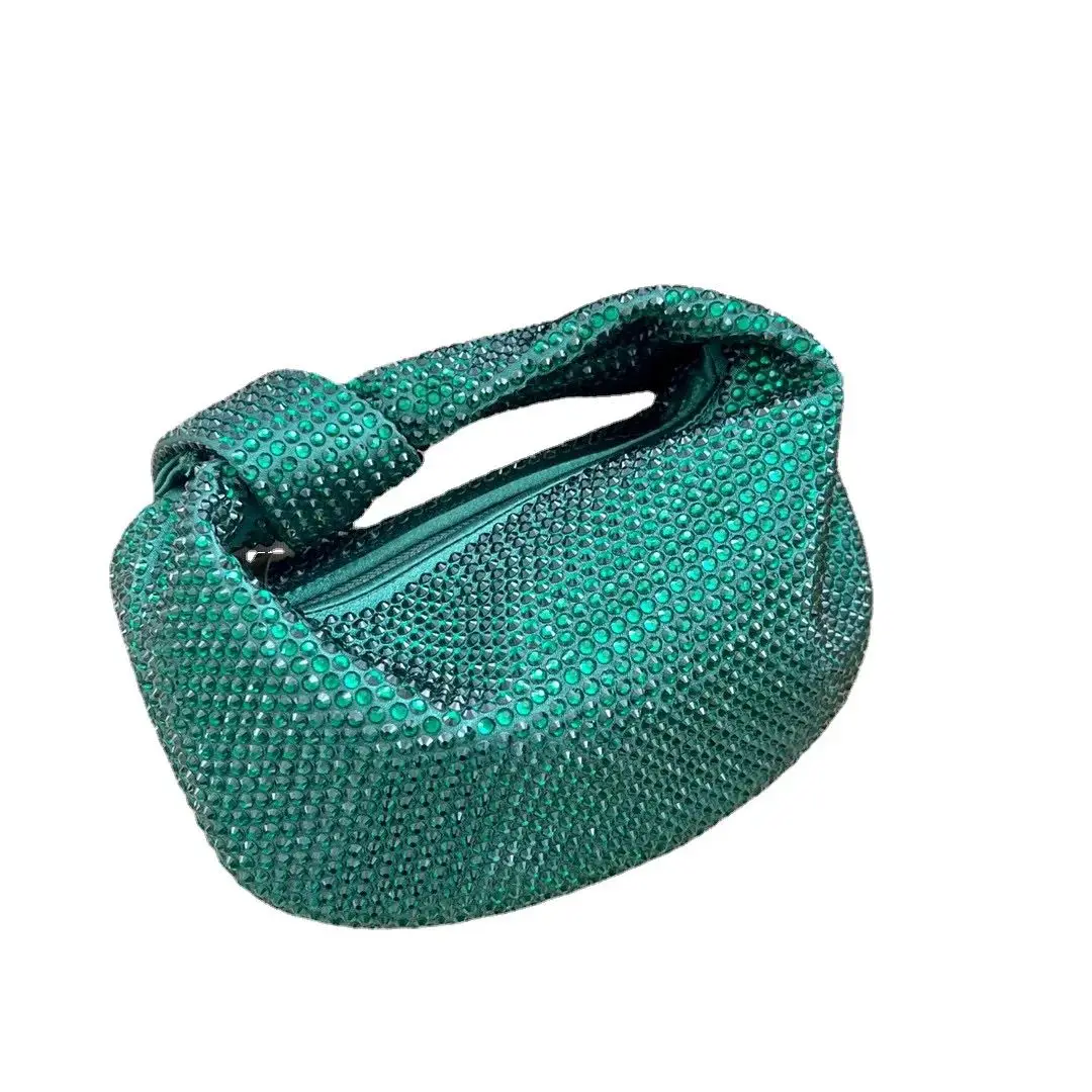 

Stylish Women's Large Capacity Shoulder Bag with Crystal Diamond Knot New Fashion Handbag Single Shoulder Bag Clutch Bag