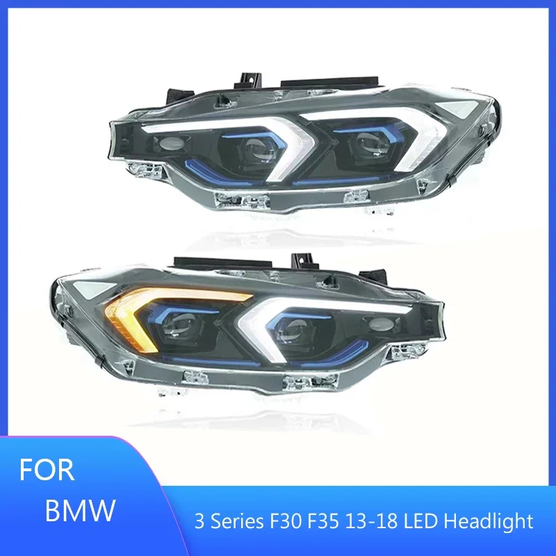 

Поп-автомобильные фары для BMW 3 серии F30 F35 13-18, новый стиль, светодиодные фары DRL, динамический указатель поворота, модифицированная фара в сборе
