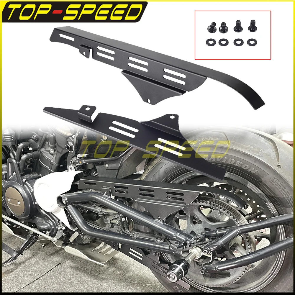 Aluminium Motorrad Kettenschutz Abdeckung Zubehör Oberen Unteren Gürtel Wachen Für Harley Sportster S 1250 RH1250S 2021-2023