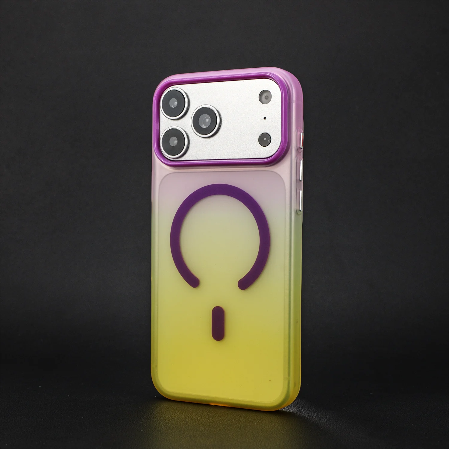 Fashion Gradient Matte Phone Case for iPhone 18 Pro Max 17 16 15 Magnetic Wireless Charging Shockproof Protective Cover