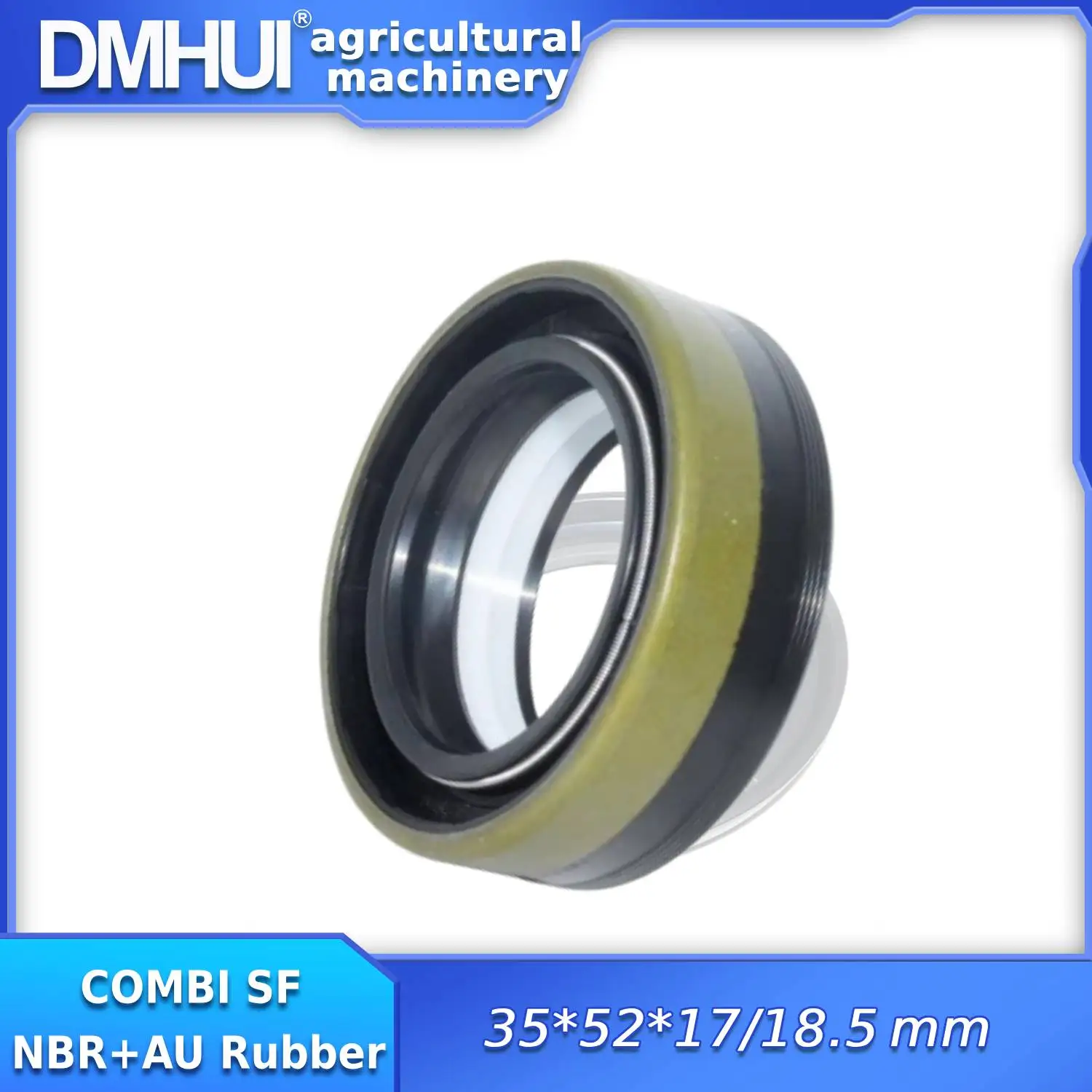 DMHUI Seals Hot Sale 35x52x17/18.5 mm Combi SF Type 12019673B Oil Seal for Agricultural Machinery and Tractors ISO9001:2008