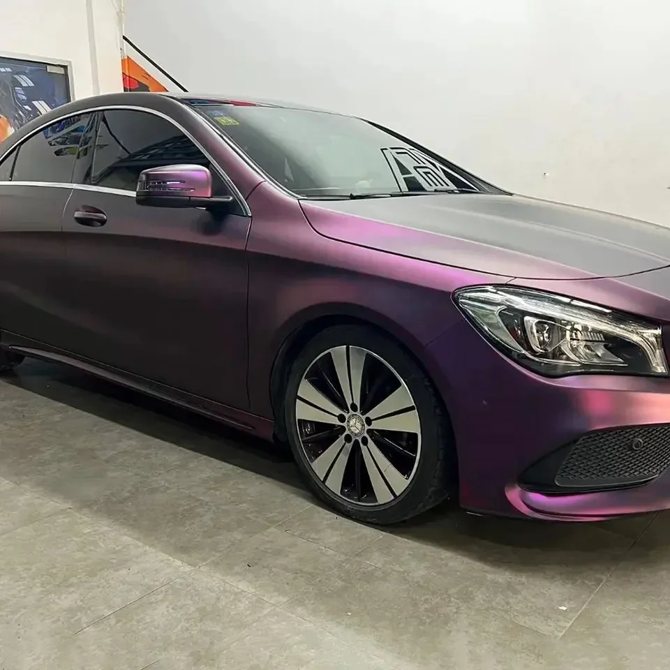 Automotive ice film Matte violet self-adhesive vinyl paper PPF paint protective film roll Strong anti-wear