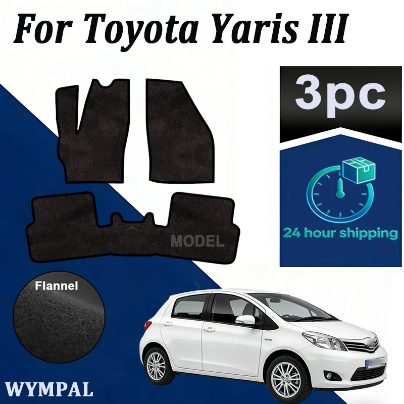 

Velour mats set for Toyota Yaris III petrol (2011-2019) -Black