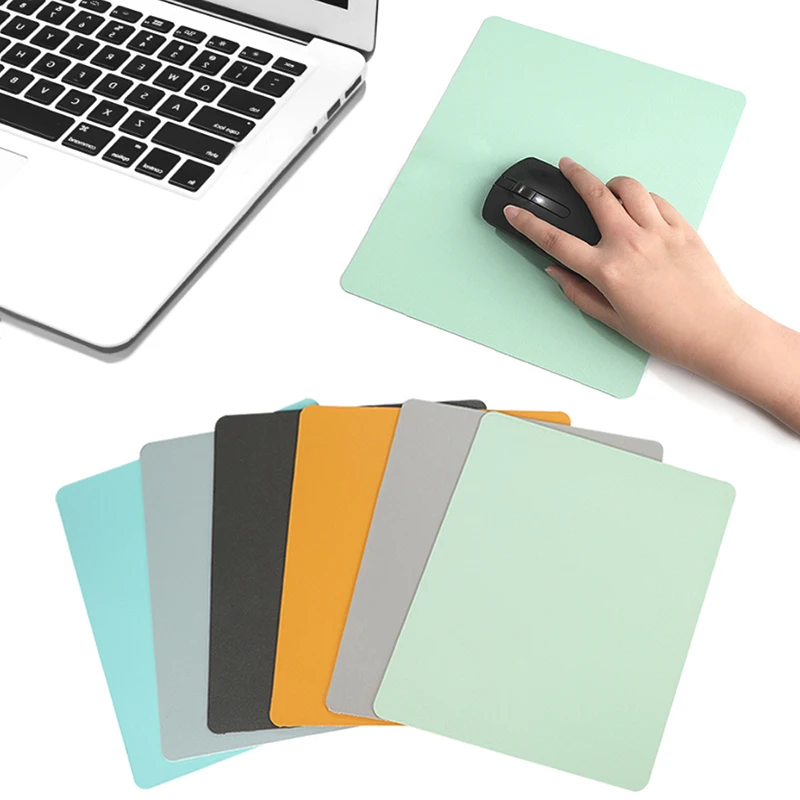 

Маленький коврик для мыши из искусственной кожи, нескользящий игровой настольный нескользящий коврик для мыши, водонепроницаемый, против царапин, легко чистящийся коврик для ПК, ноутбуков, настольных ПК