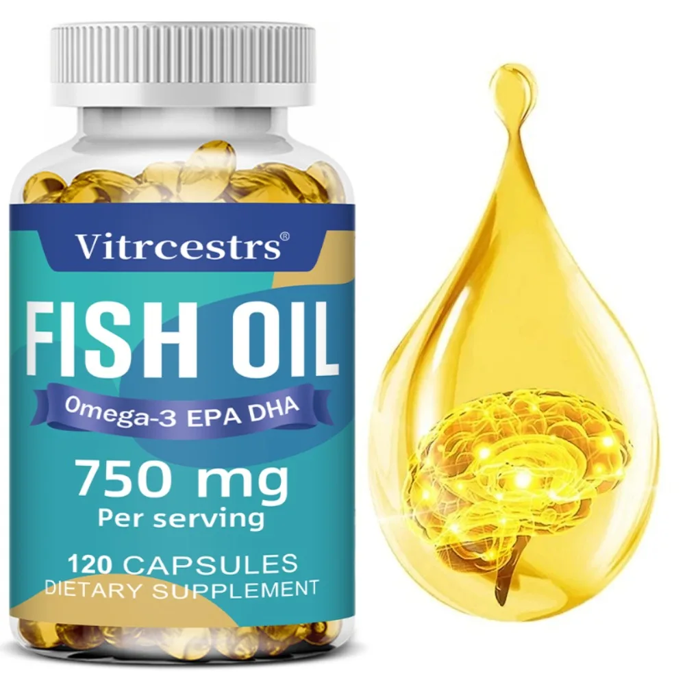 Omega 3 Fish Oil - Natural Fish Oil Supplement To Support Brain and Heart Health - with Omega-3 Fatty Acids, EPA, DHA