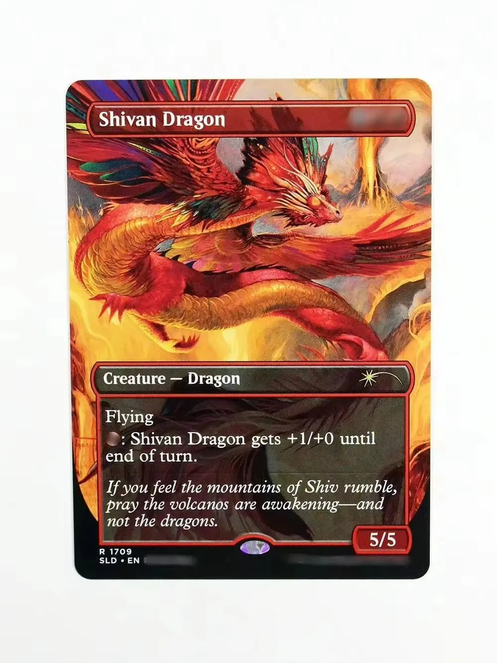 

Shivan Dragon (SLD) holo TCG Magical Cards Game Black Top Quality Proxy Playing Cards Board Game Trading Cards Proxy