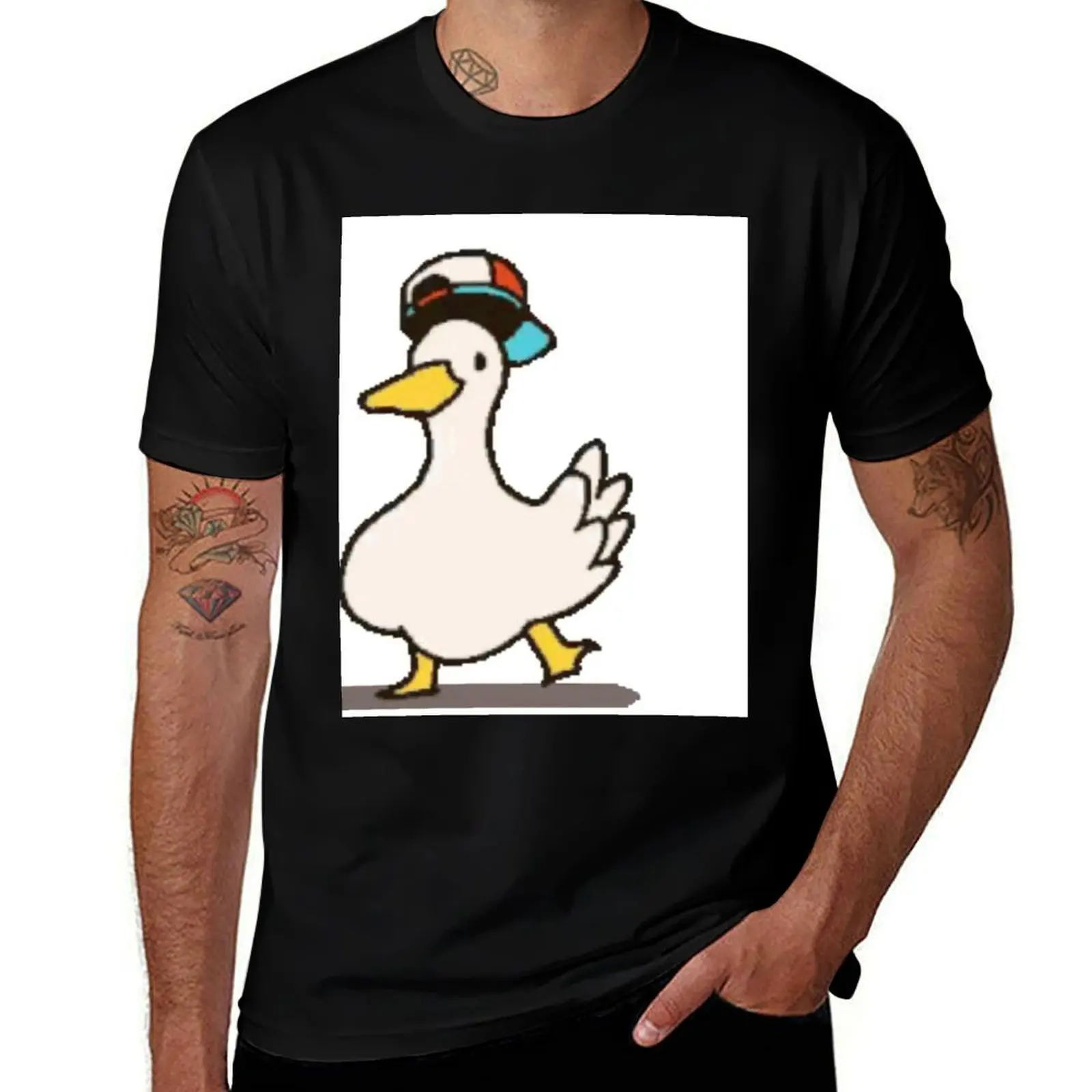 Shuba Duck T-Shirt Comfortable Basic Crew Neck Tee T-Shirt
