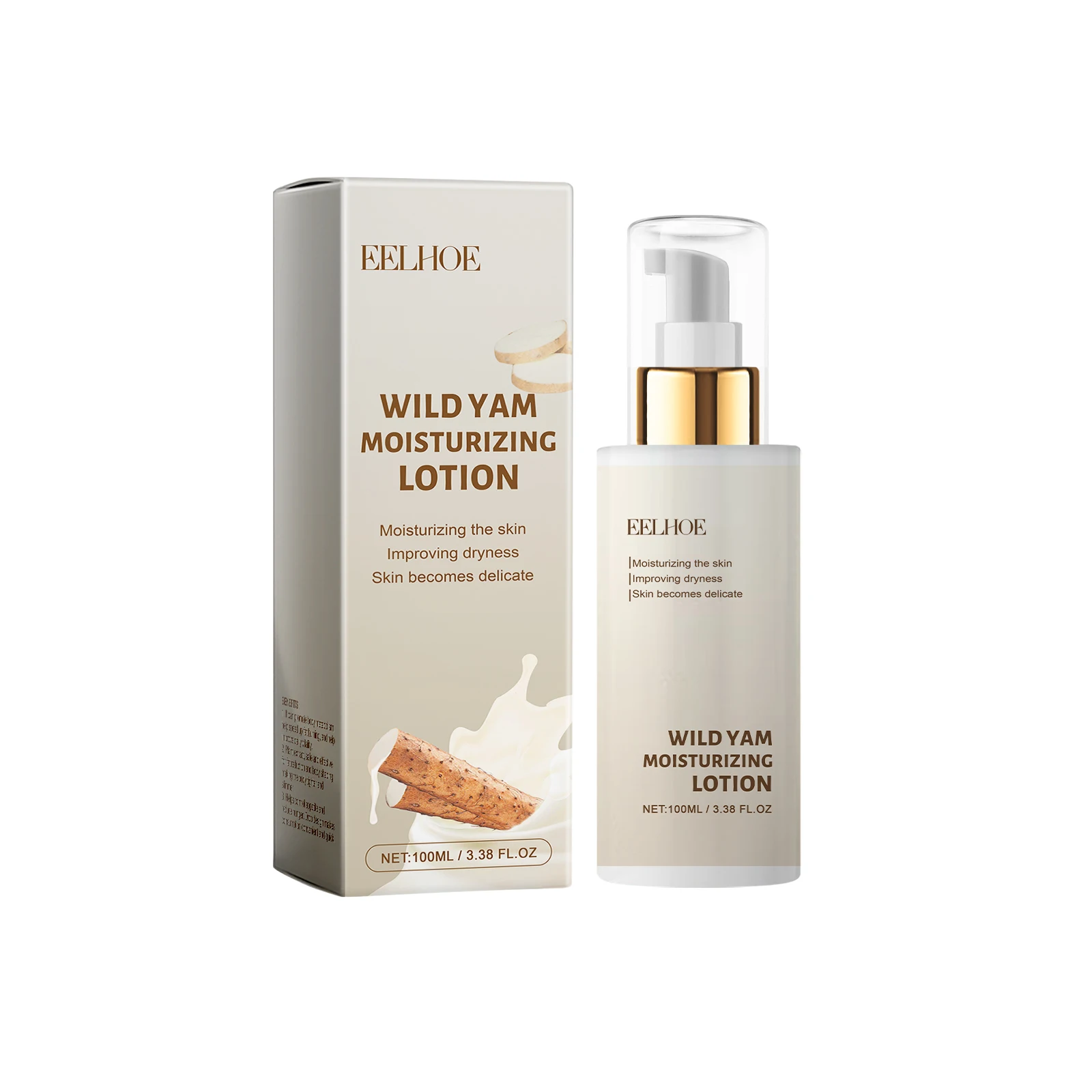 

EELHOE Wild Yam Moisturizing Lotion Moisturizing And AntiWrinkle Refreshing NonGreasy Skin Care Cream 2pcs
