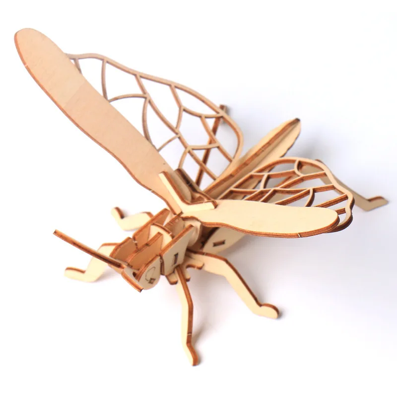 Wooden Multi-insect 3D Puzzle Toy for Children