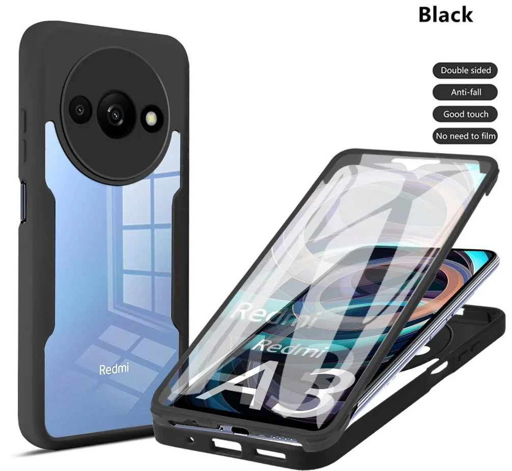 Dual protective cover full coverage protective case for Xiaomi Redmi A3 A2 A1 Redmi 13C Redmi 12 12C 11A Redmi 10C 10