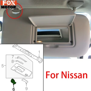 2x Sun Visar Clips Prexin Clip Retainer Grau bis Nissan Xterra Pulsar C13 Micra K12 Hinweis E11 E12 ZE0 ZE1 ZE1 TEANA J31 Maxima 10 Hauptverkauf Leuchtturm Nissan Xterra - №8