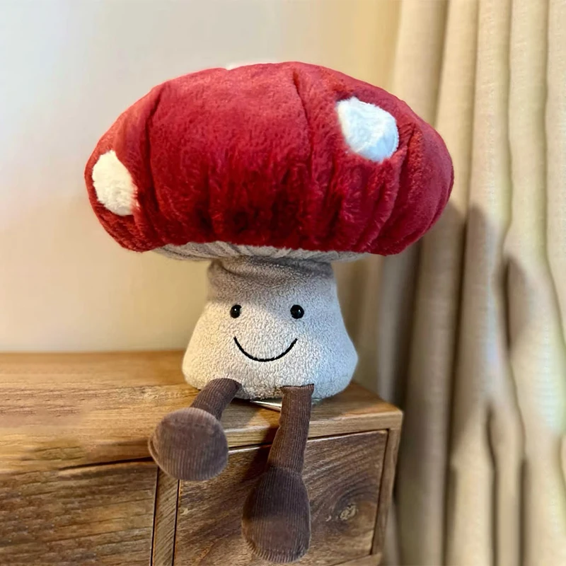 

2025 New Fun Mushroom Plush Toy Home Decorative Ornaments Companion Cute Doll Christmas Gifts Soft Stuffed Toys
