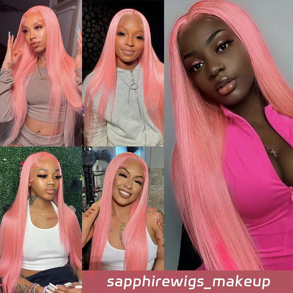 Midnight Blue Wig Long Straight Lace Fornt Wig 13x4 HD Glueless Synthetic and blend Pre Plucked Ready To Wear Cosplay