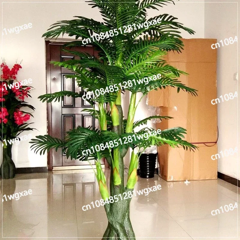 Artificial Sunflower Tree Areca Palm Wood Floor Bonsai Tree Outdoor Fake Coconut Tree Living Room and Hotel Decorative Flowers