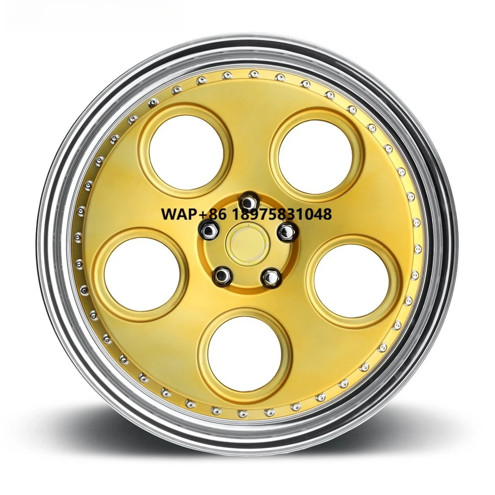 

Комплект из 2-х кованых колесных дисков на заказ, золотисто-черные, с глубоким ободом, 22/23 дюйма, винтажные диски