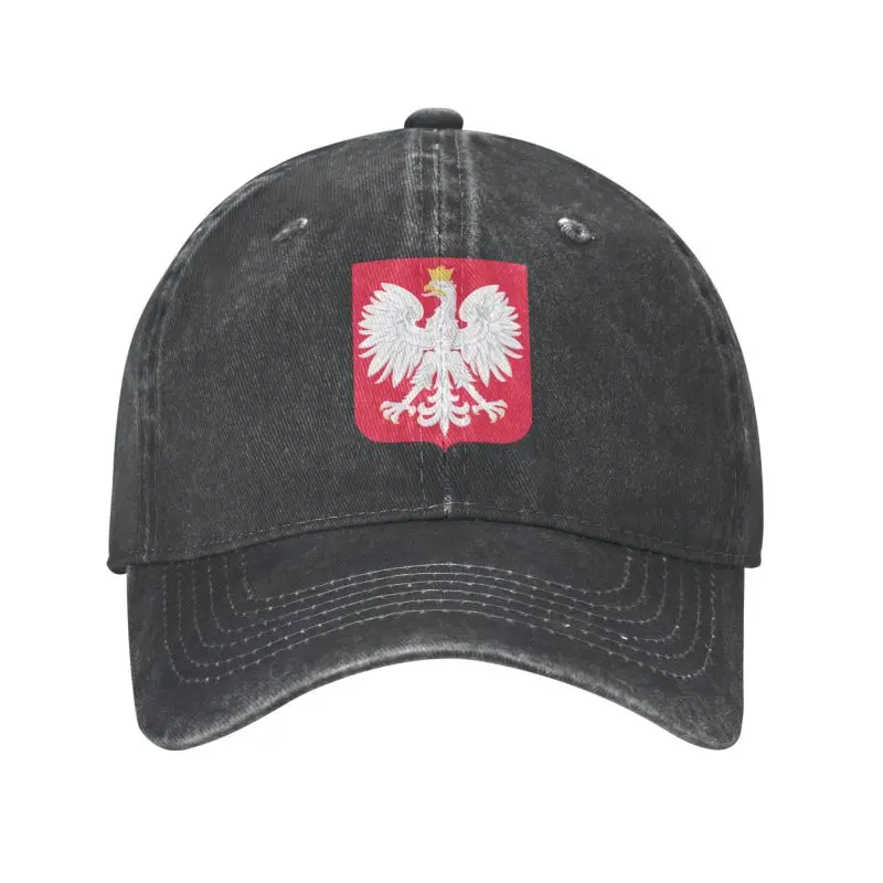 Custom Fashion Unisex cotone stemma della polonia berretto da Baseball bandiera polacca per adulti cappello da papà regolabile uomo donna protezione