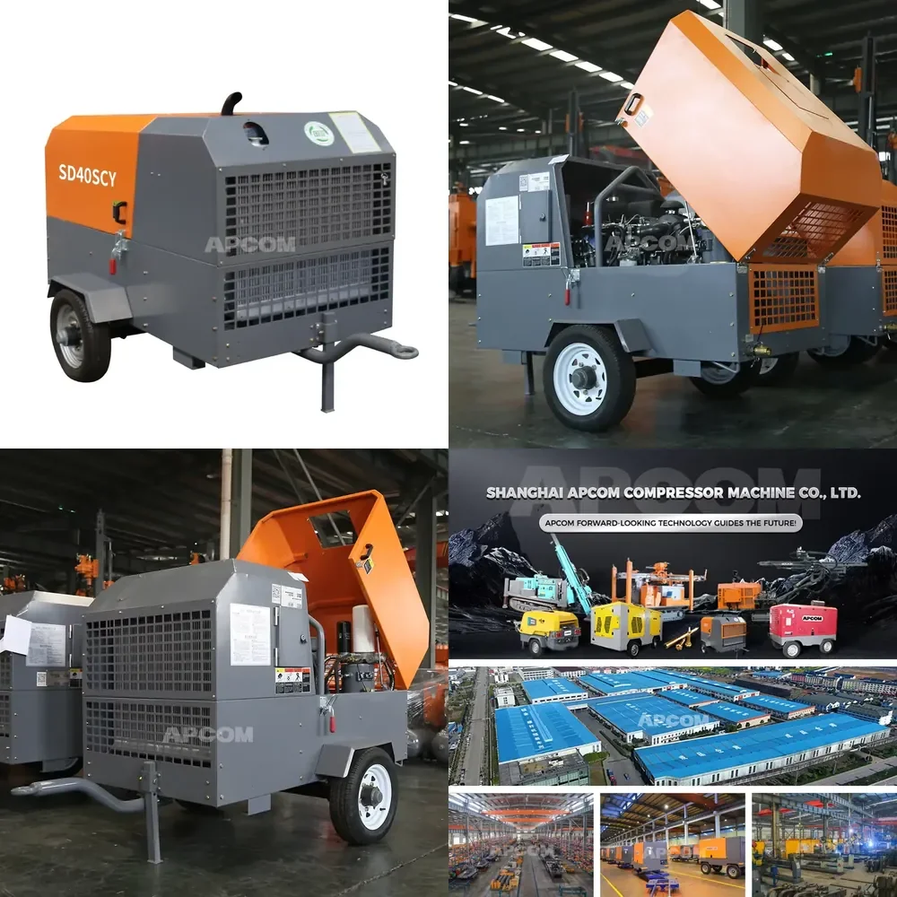 185cfm Engine Portable air Compressor 185 Cfm air Compressor Mining Compressor De Ar
