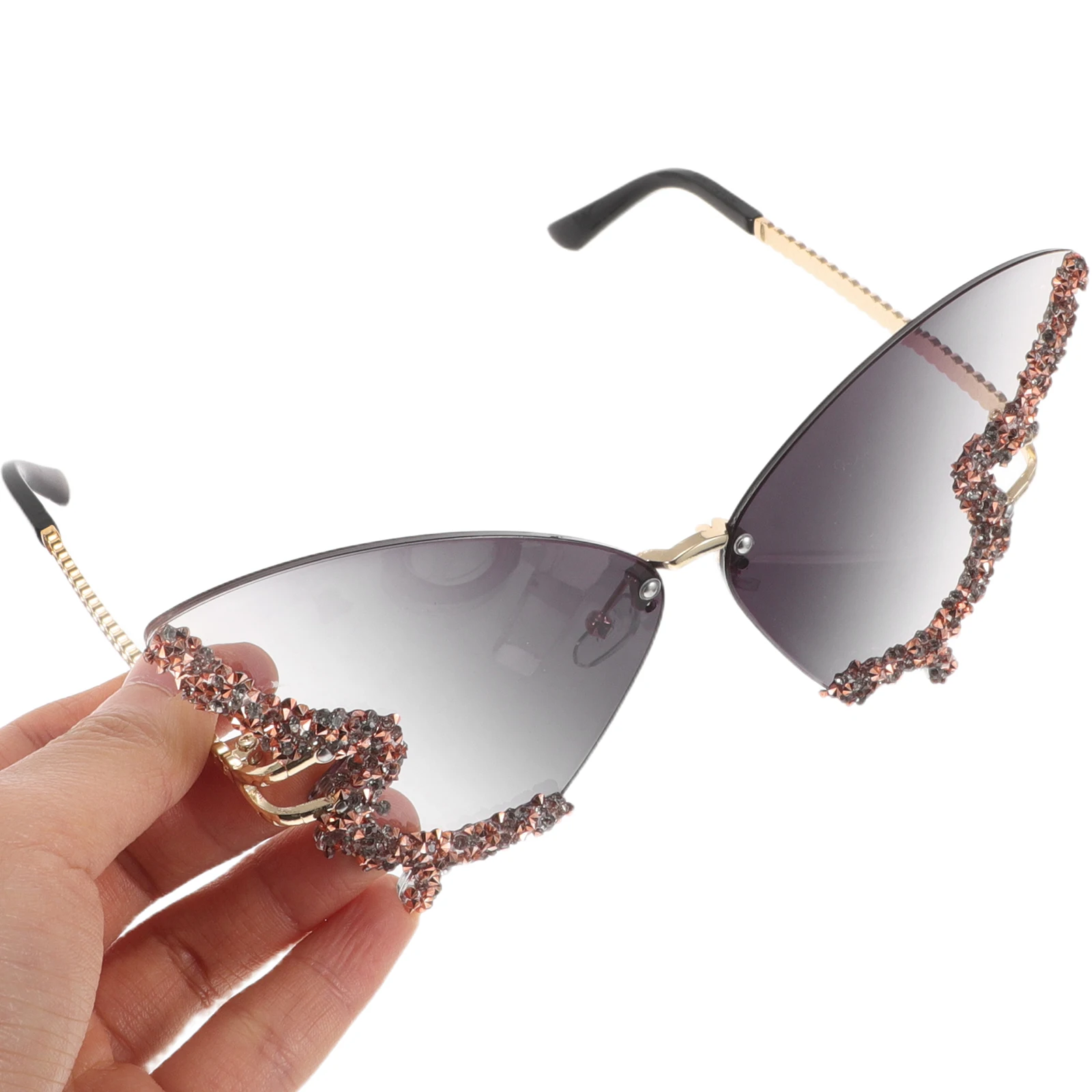 

Butterfly Shape Diamond Sunglasses Fashion Party Accessories Retro Women Eyewear Birthday Fun Glasses Plastic