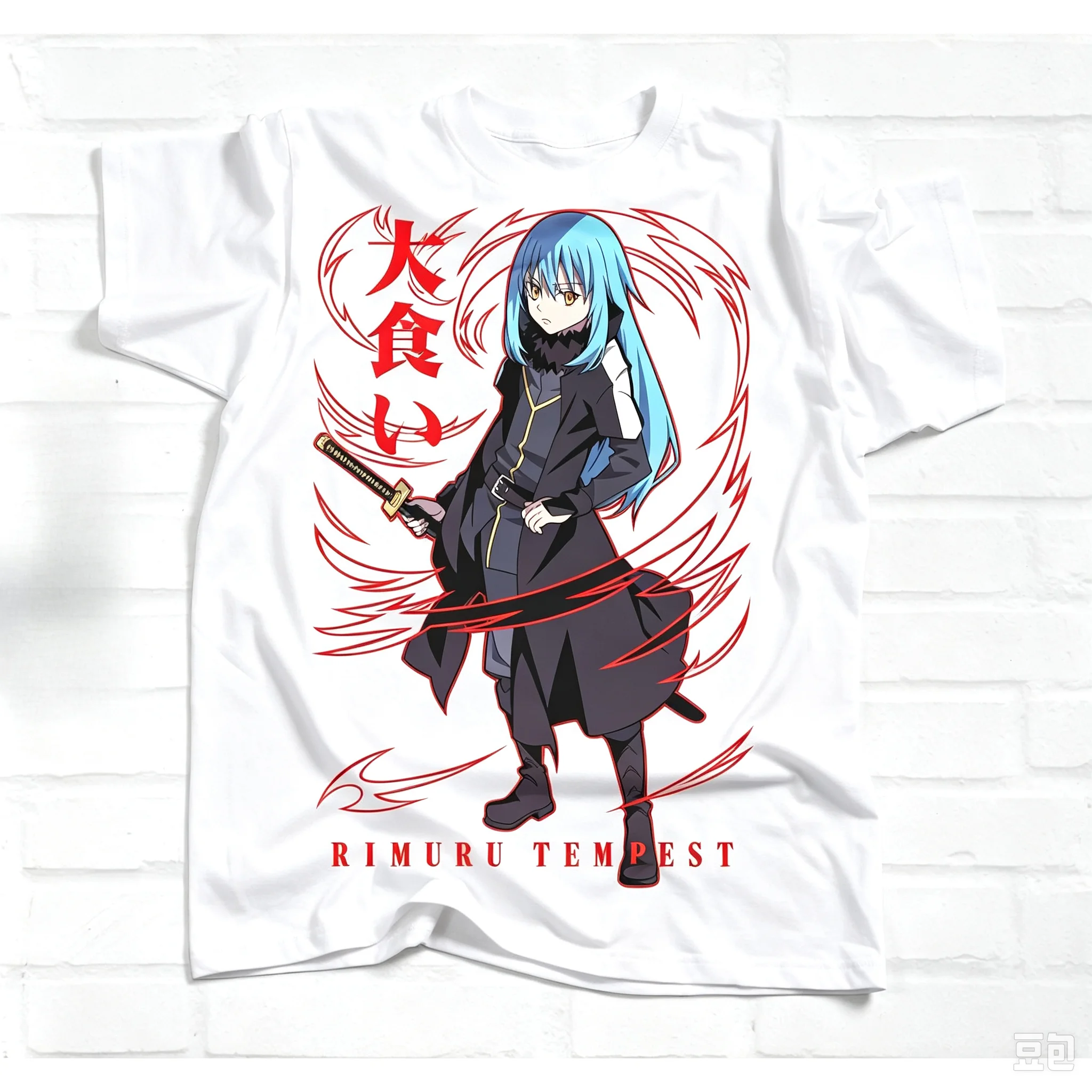 Japanese Anime Rimuru Tempest Printed T Shirt Men Dark Style Streetwear Aesthetics Graphic Tee Tops Short Sleeve Summer Clothing