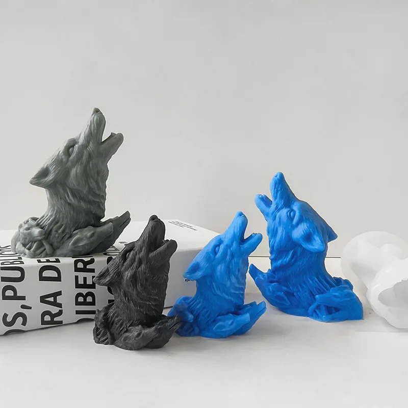 

Howling Wolf Silicone Candle Mold 3D Wolf Head Animal Aromatherapy Soap Plaster Resin Epoxy Crystal Making Mould Crafts Gifts