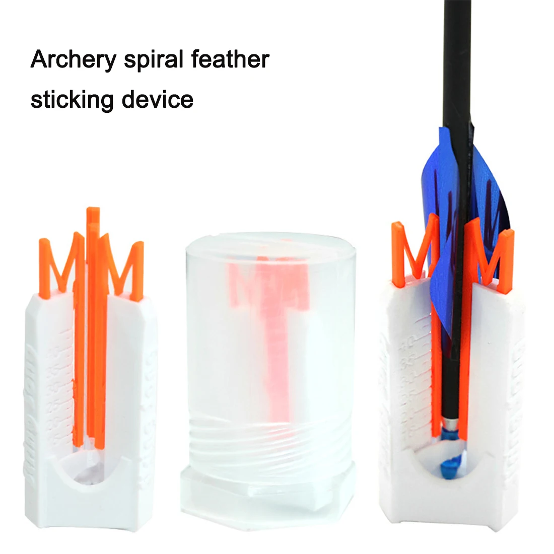 Archery Bow Arrow Fletching Jig Tool  spiral feather sticking device DIY Arrow Rubber Feather Model Plastic Feather Arrow Shaft