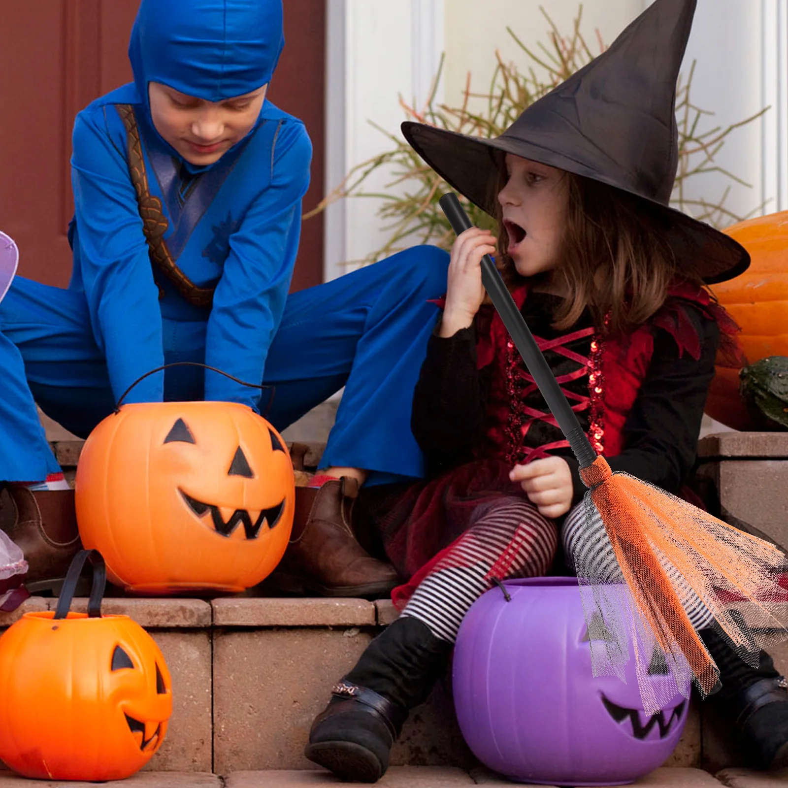 

Witches Broom Halloween Decoration Supplies Cosplay Costume Accessories Broomstick Prop Witch Decor Party StageHaunted Houses