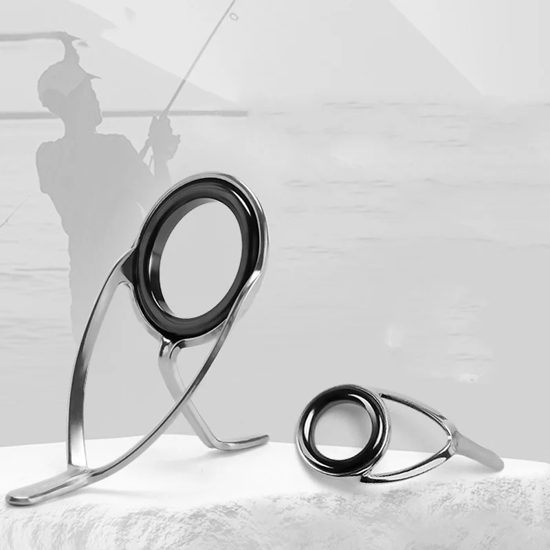 Angelruten-Führungsringe Spinning Casting Schnurführungsringe Keramik-Schlaufen Angelzubehör Set 5 Stück SALE – Detail 6