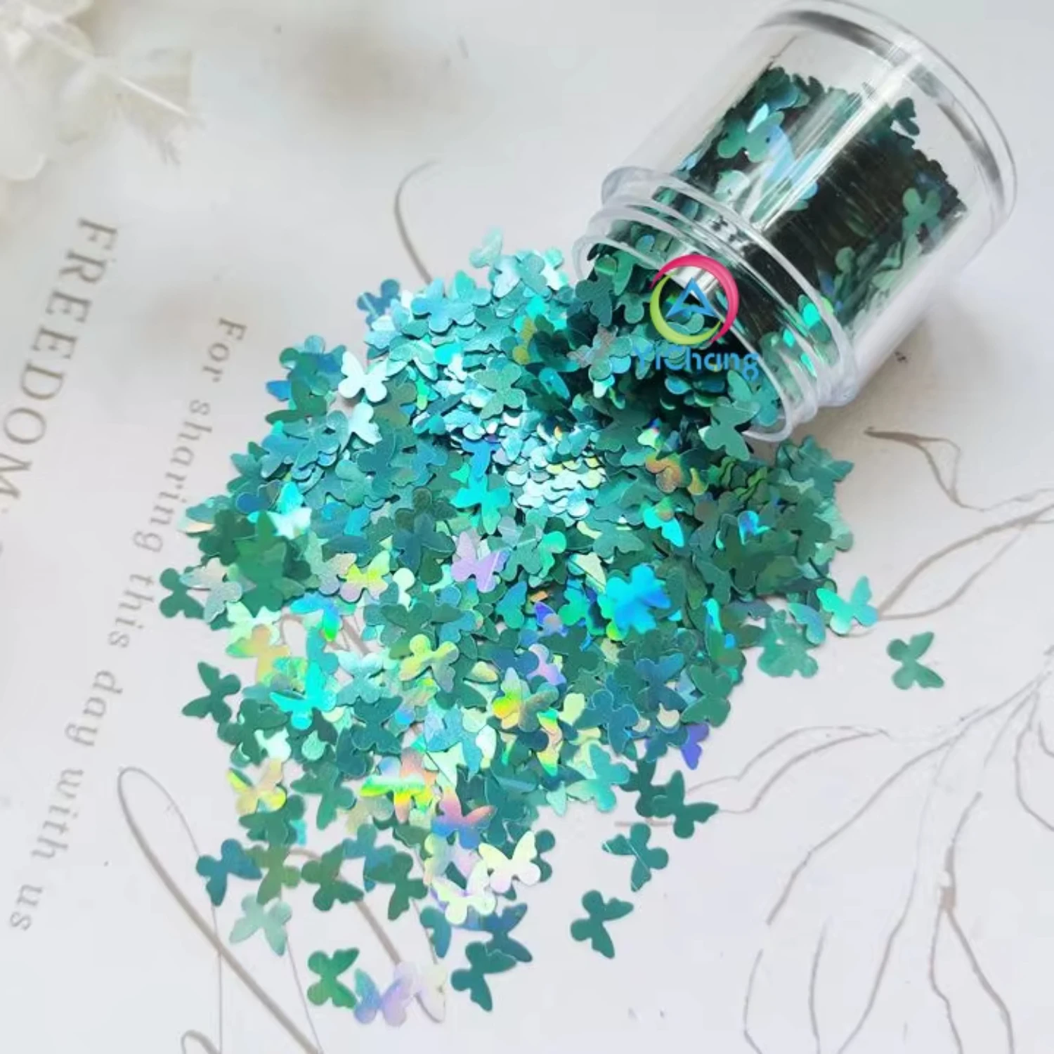 3pcs Polyester Festival Holographic Aqua  Glitter Loose Glitter for Nail art Hair Face Fun Body Tumblers Craft Resin