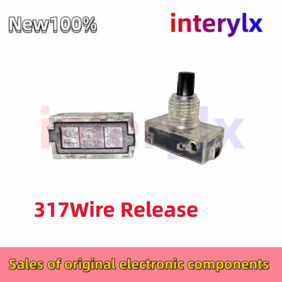 2-10Pcs/Lot original 317Wire Release self-locking inner core small switch desk lamp power button foot pedal floor lamp