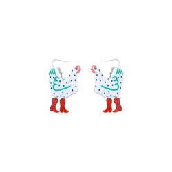 New Cute Animal Earrings Pendant Chicken Earrings Personalized Rooster Earrings Perfect Accessories for Women's Novelty Earrings