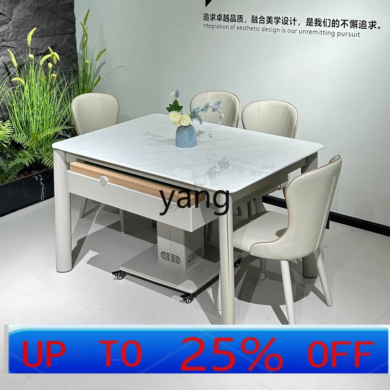 

Lhh automatic silent mahjong machine multi-functional household dining table bench chair small apartment
