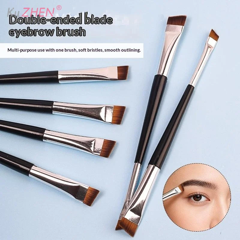 Double Ended Blade Eyebrow Brush Multi Purpose Angled Eyebrow Brush For Precise Eyebrow Makeup Eyeliner And Brow Styling