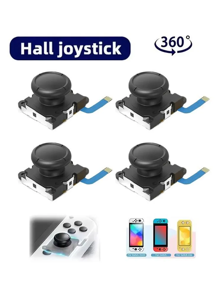 1-2 Stück für Nintendo Switch/Lite/OLED Joycon Analogstick ohne Drifting, Hall-Elektromagnetischer Schalter, Joystick ohne Hall-Effekt, Joypad
