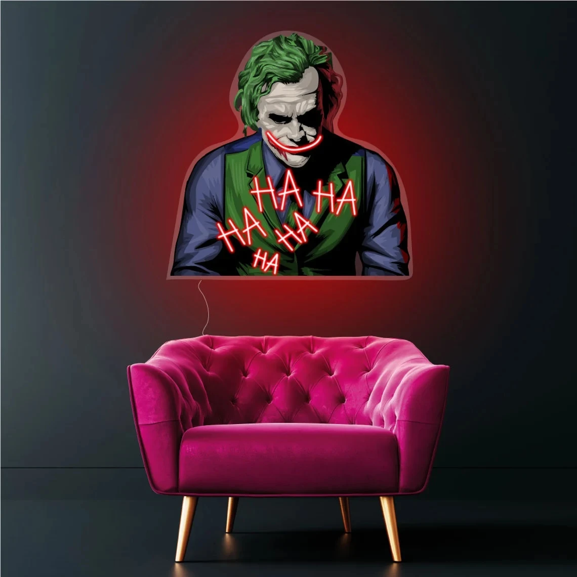 The Joker Neon Sign - Iconic Symbol of Mischief and Intrigue