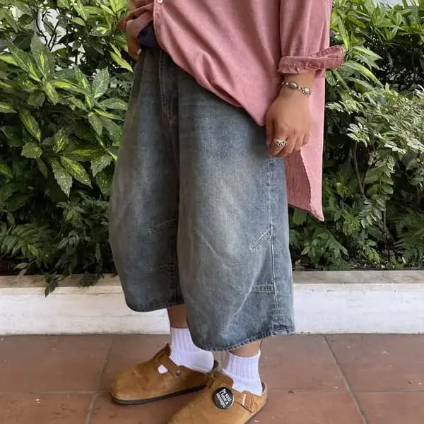 

Джинсы Waed из хлопка с высокой талией и широкими штанинами, винтажные, повседневные, свободного кроя, джинсовые брюки с высокой талией для женщин, осень 2025