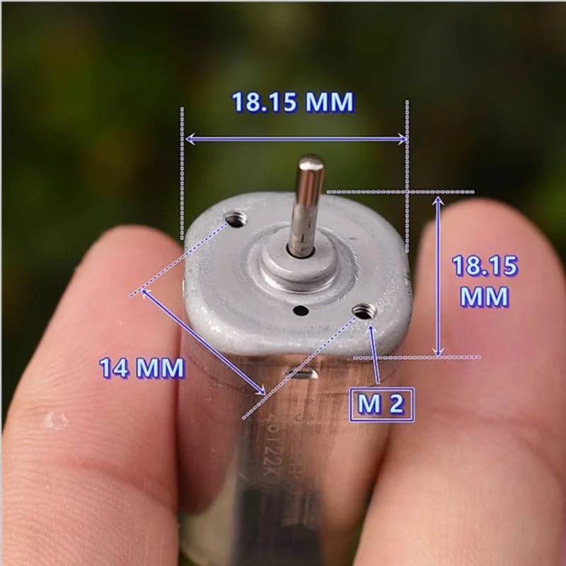 Japan's 18mm Square DC Motor with 90-degree Brush Thickening 5-12V High Torque Micromotor.