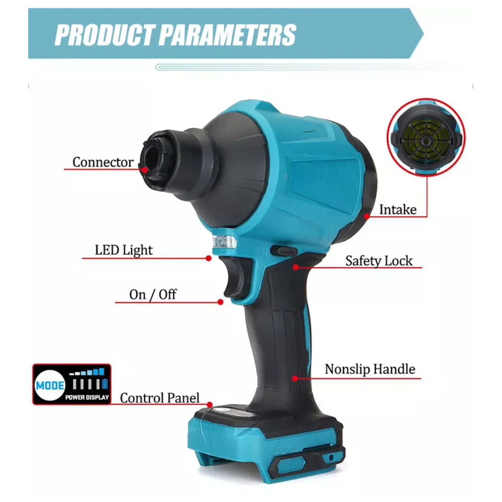 Rechargeable Air Dust Machine Multifunctional Lithium Electric Cordless Inflator Gun Air Dust Guns Variable Transmission Tools