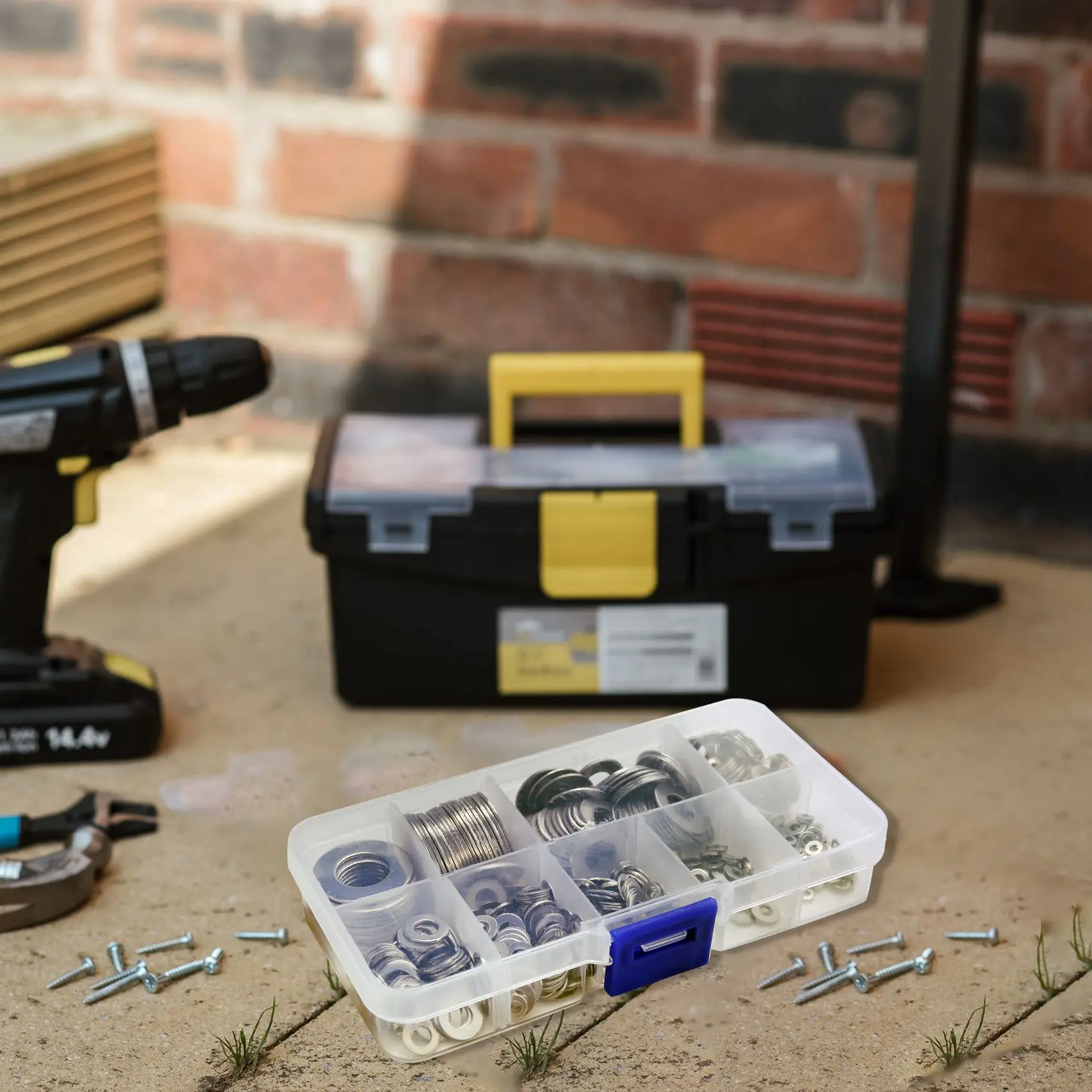 طقم غسالات مسطحة ستانلس ستيل AT16 580 قطعة، 9 مقاسات - M2 M2.5 M3 M5 M6 M8 M10