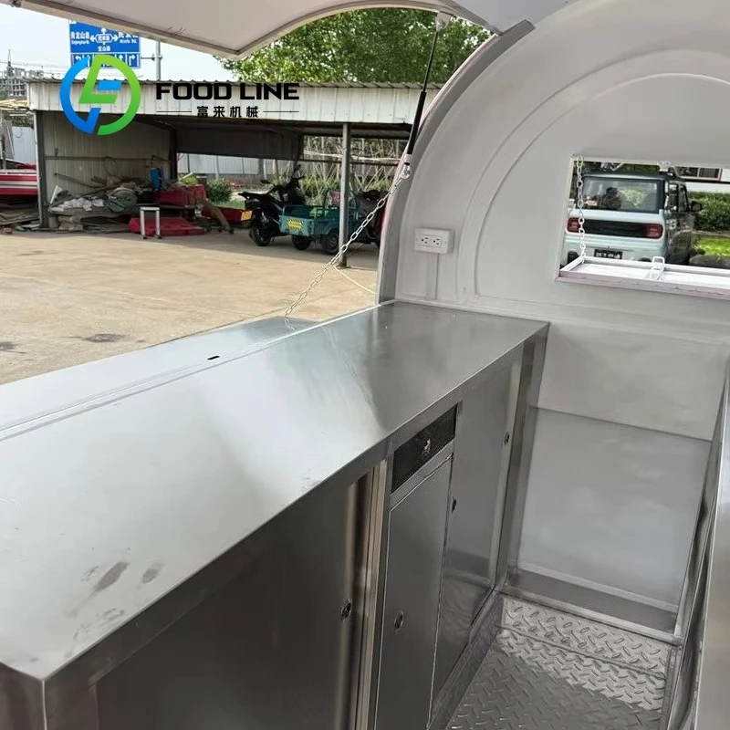 Mobile Food Truck Small Kitchen Hot Dog Coffee Shop Kiosk Commercial Food Trailer Equipment Customized
