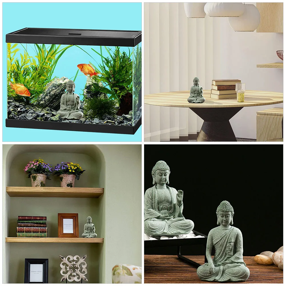 

Fish Tank Buddha Ornament Aquarium Buddha Decor Creative Desktop Decoration Shelter Play Hide Aquarium Decor