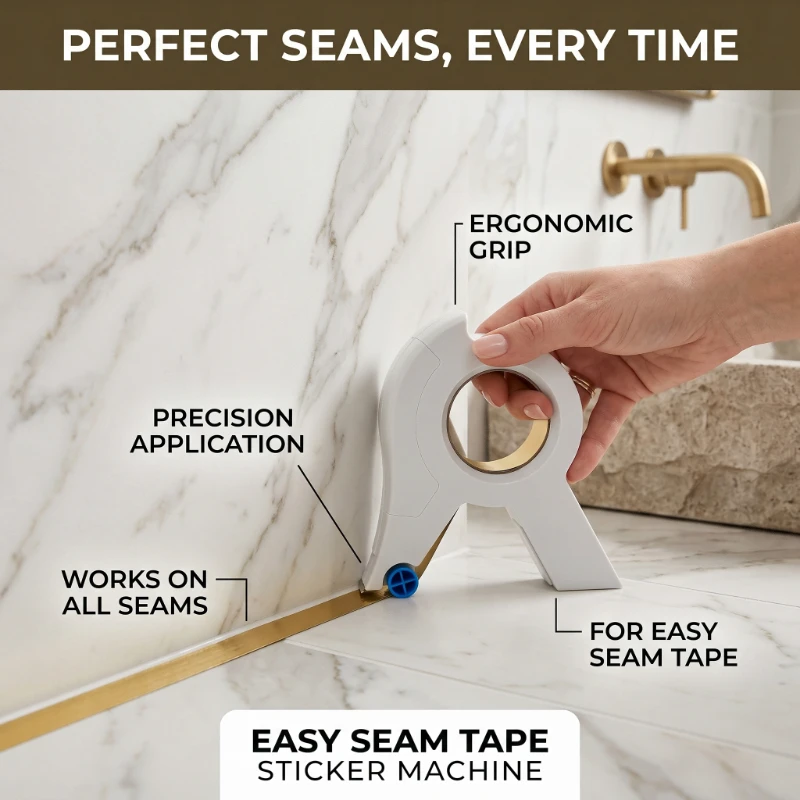 New Painter Masking Applicator Dispenser Machine Adhesive Tape with Tape Cutting Tool for Repair and Beautiy Crack in Tile