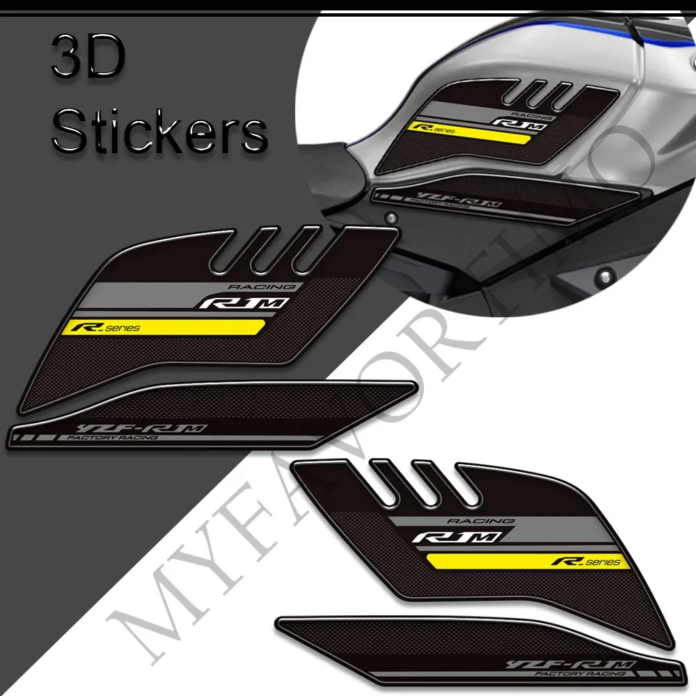 

YZF-R1M Motorcycle Tank Pad Grips 3D Stickers For YAMAHA YZF R1M YZFR1M Decal Protector Gas Fuel Oil Kit Knee