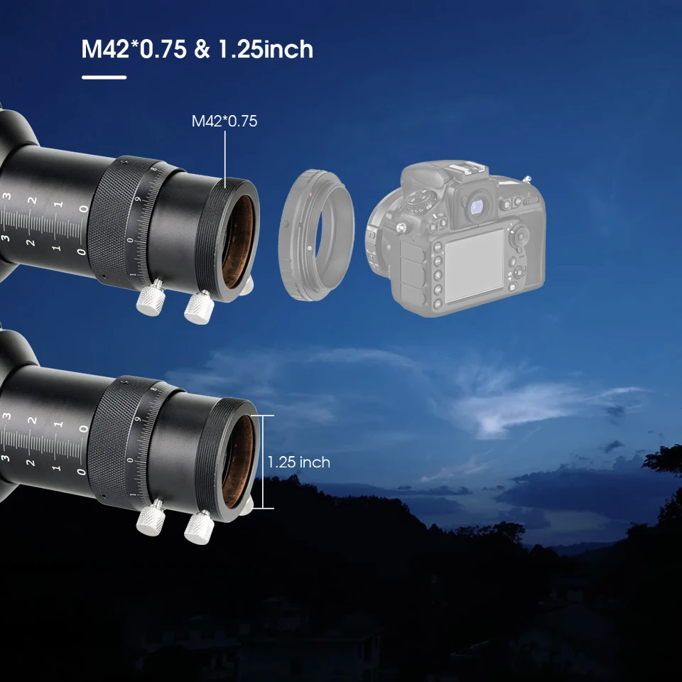 Svbony SV106 Guide Scope mit Helical Focuser Finder und SV152 SWA beleuchtetem Okular, vielseitig einsetzbar für astronomische Teleskope – Detail 6