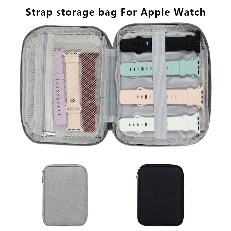 Watchband Box For Apple Watch Strap Case Data Cable Travel Smart Watch Wriststrap Storage Bag Box Watches Organizer