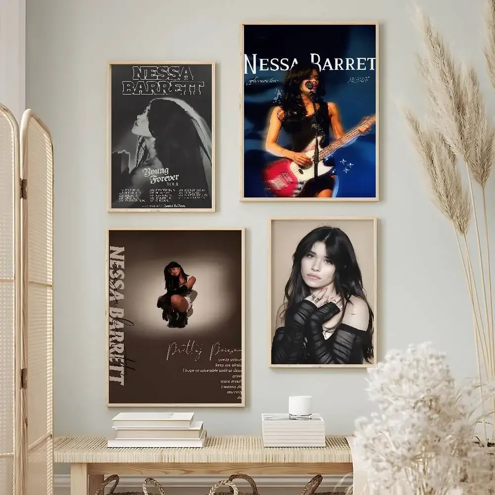 Trending Singer Nessa Barrett Posters Premium Self-Adhesive No Residue Wall Sticker for Home Office Bar Decor