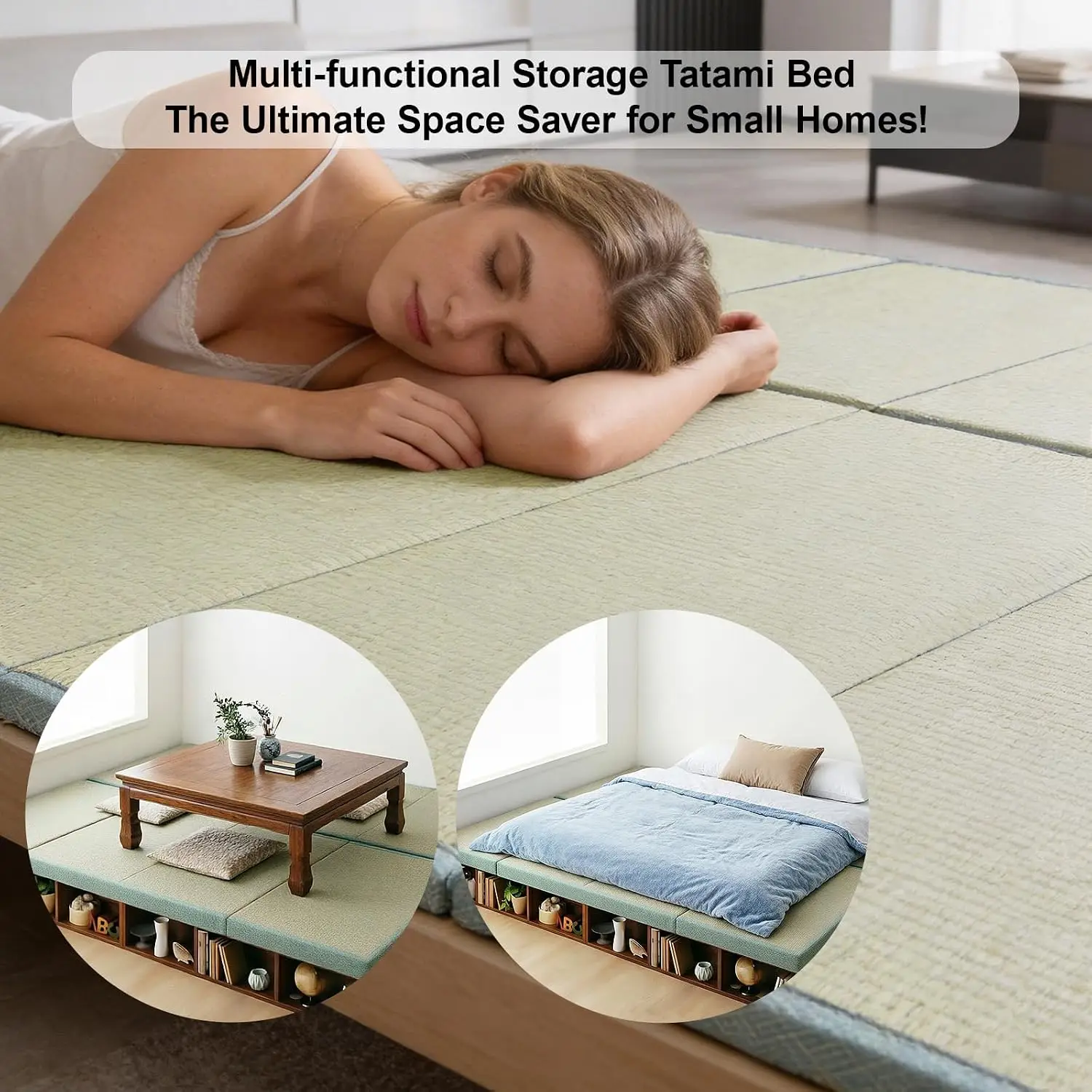 Japanese Tatami Mat, Tatami, Rug, Foldable Mattress, Roll up Rug, Japanese Floor Mattress, Floor Sleeping Japanese Futon