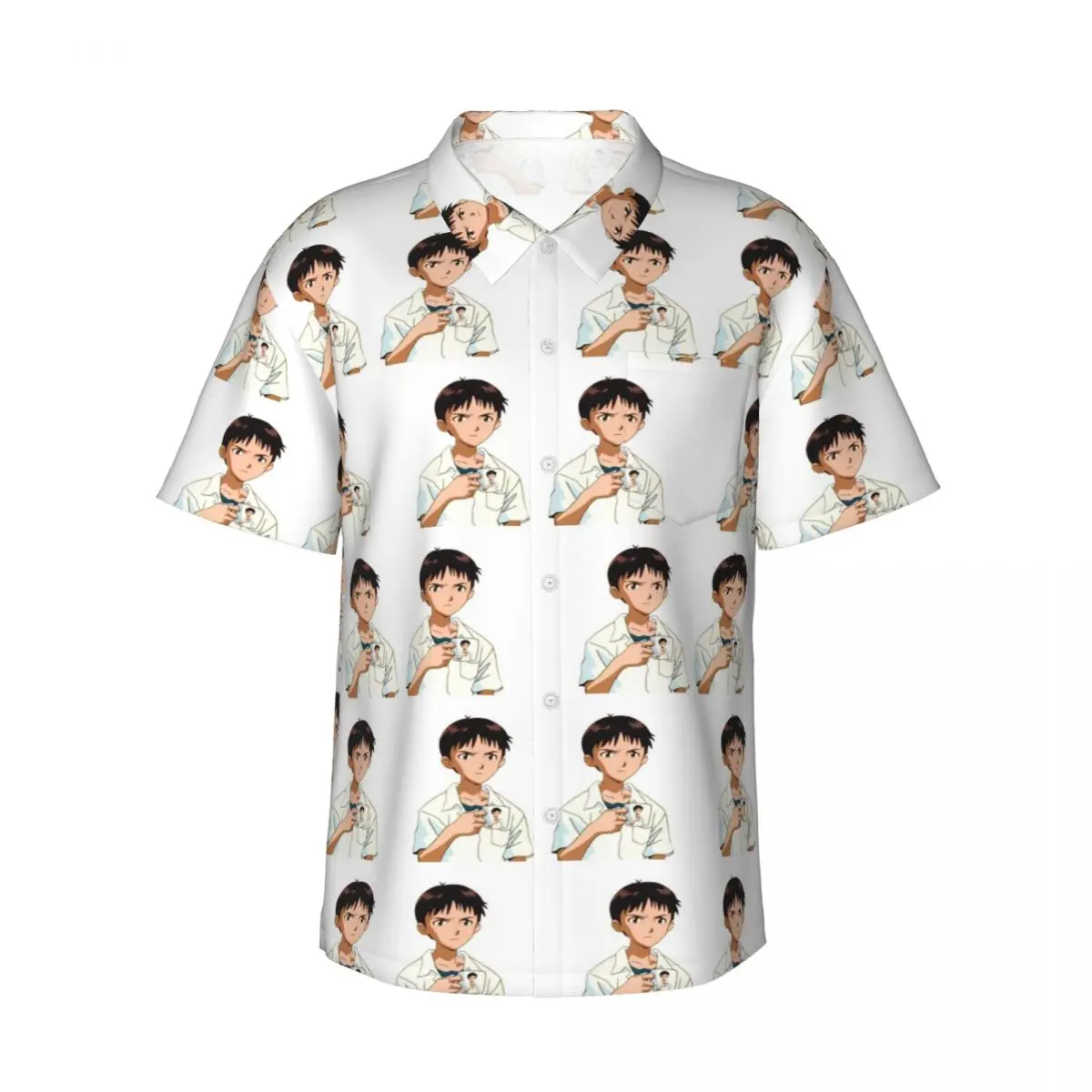 

Cup Of Shinji Men's Shirts Hawaiian Short Sleeve Shirt Casual Button Tops for Summer Beach