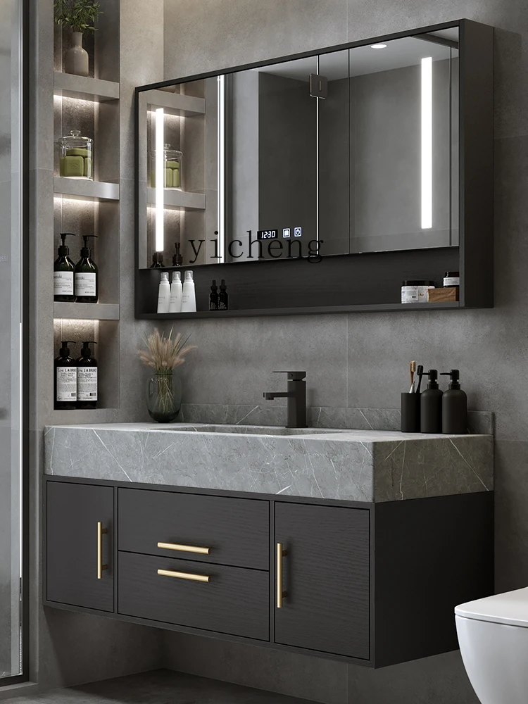 

XL Bathroom Bathroom Cabinet Combination Toilet Wash Basin Toilet Hand Washing Washstand Stone Plate Whole Washbin