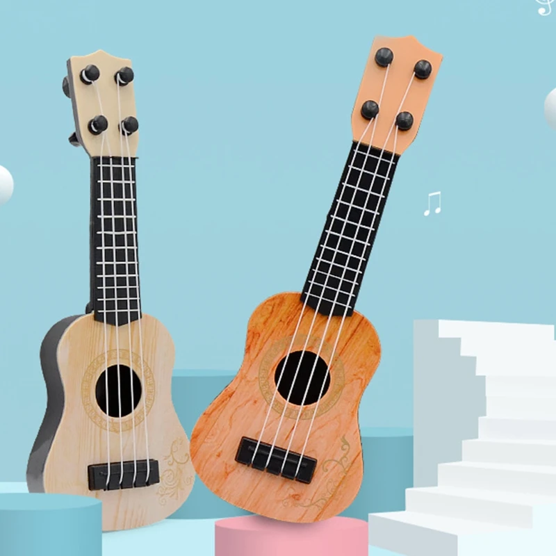 Q0KB Mini gitara Ukulele zabawka dla dzieci instrumenty muzyczne dla dzieci zabawki edukacyjne dla początkujących 4 struny